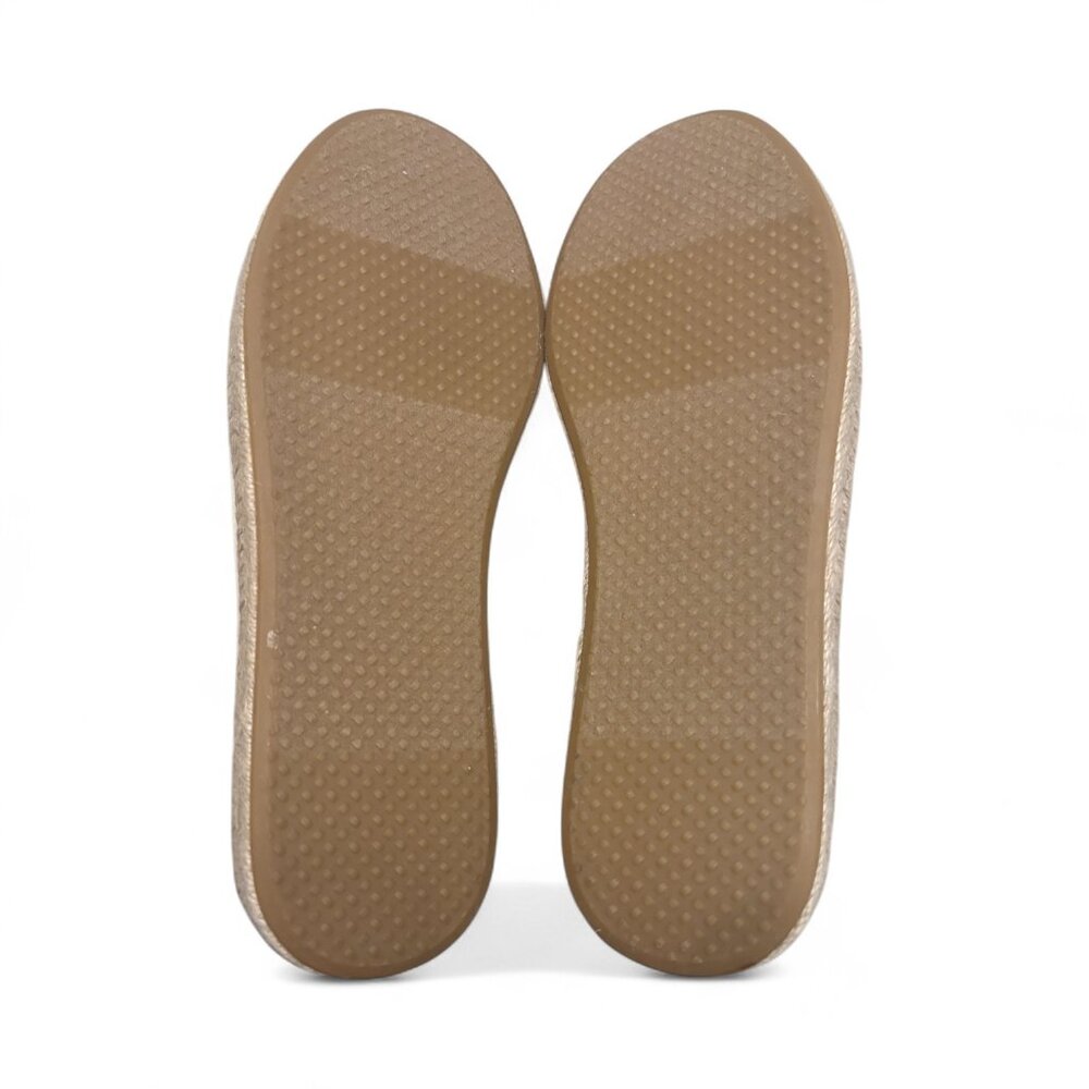 TOMS Carolina Platform Espadrille Slip-On Shoes Neutral Beige Canvas Size 8 - Picture 6 of 6